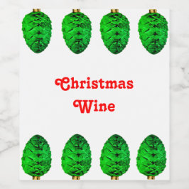 Etiket van de fles van de kerstwijn