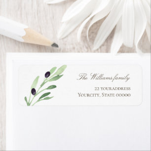 etiket van de groene olijftak