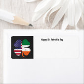 Etiket van de Ierse en Amerikaanse vlag (Insitu)