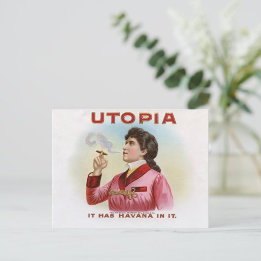 Etiket van de igar briefkaart (Staand voorkant)