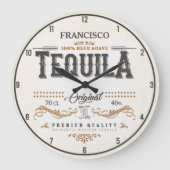  etiket van de liquor ADD NAAM Mexicaanse Tequila  Grote Klok (Voorkant)