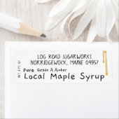 Etiket van de marktmantel van handgedrukt boer (Insitu)