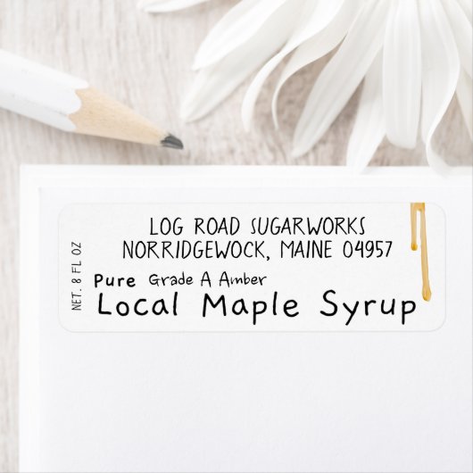 Etiket van de marktmantel van handgedrukt boer (Insitu)