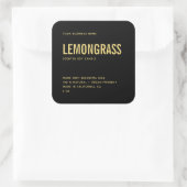 Etiket van de moderne zwarte goudzool (Tas)