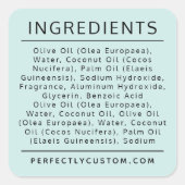 Etiket van de productlijst van lichtwaterblauwe in (Voorkant)