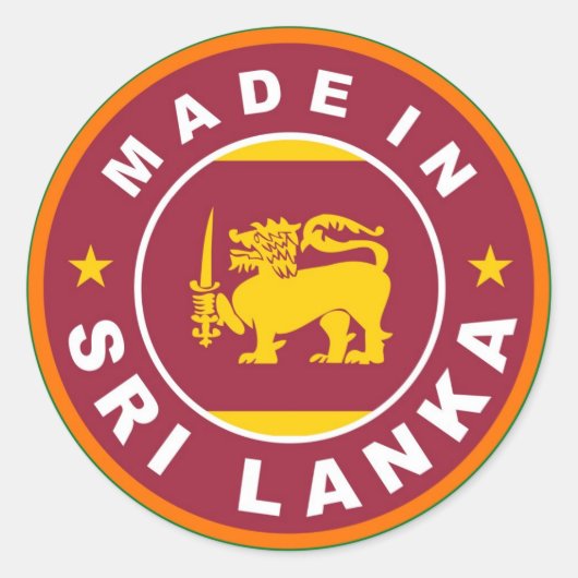 etiket van de productvlag in sri lanka (Voorkant)