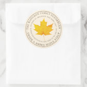 ETIKET VAN DE STAAT VAN HET SYRUP VAN HET MAPEL (Tas)