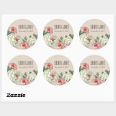  etiket van de Sticker van Peony Wedding Couple Ta (Vel)