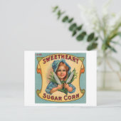  etiket van de suikermaïs briefkaart (Staand voorkant)