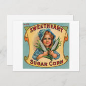  etiket van de suikermaïs briefkaart (Voorkant / Achterkant)