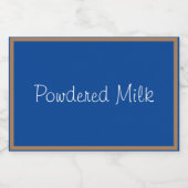 Etiket van de voedselcontainer poedermelk (Enkel label)