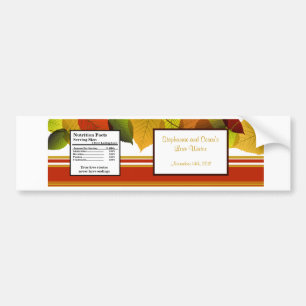 Etiket van de waterfles Bladbladeren Bumpersticker