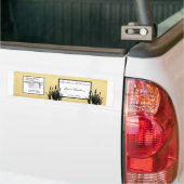 Etiket van de waterfles Cattail/Dragonfly Silhouet Bumpersticker (Op Truck)