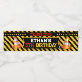 Etiket van de waterfles van de bouw (Enkel label)