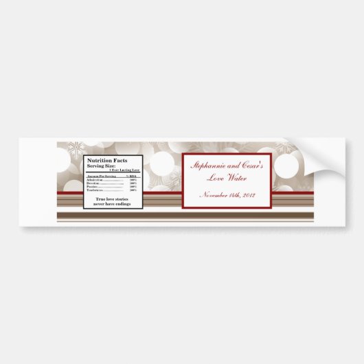 Etiket van de waterfles Winter Blur Bumpersticker (Voorkant)