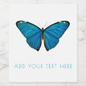 ETIKET VAN DE WIJN : BLUE BUTTERFLES (Enkel label)