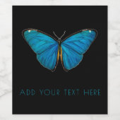 ETIKET VAN DE WIJN : BLUE BUTTERFLES (Enkel label)