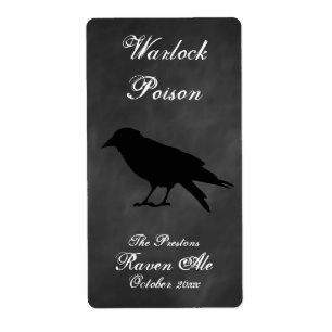 Etiket van de Wijn van de raaf het Zwarte