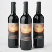 etiket van de wijnfles van het zeilschip (Flessen)