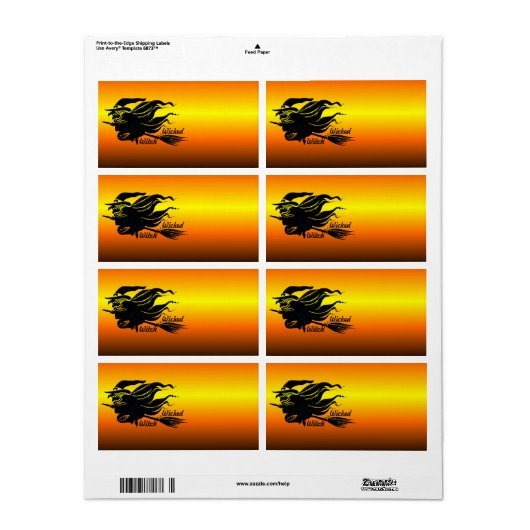 Etiket van de witte witch (Full Sheet)