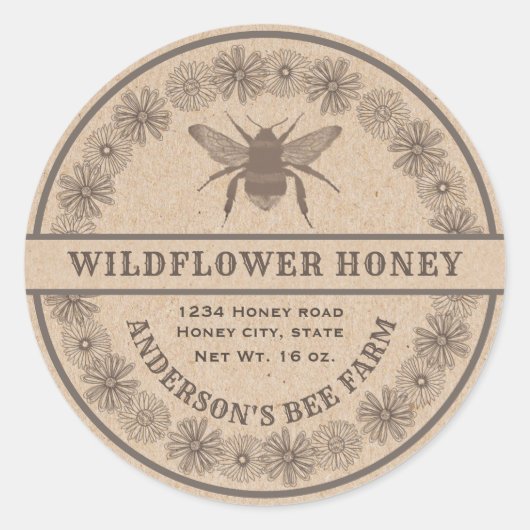 Etiket van Floral  bijenkraft (Voorkant)