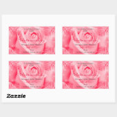 Etiket van Floral Roze en rode palmbladeren (Vel)