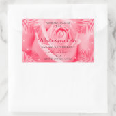 Etiket van Floral Roze en rode palmbladeren (Tas)