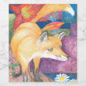 etiket van fox-wijn (Enkel label)