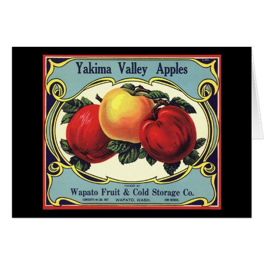  etiket van fruitkratten Art Yakima Valley Apples (Voorkant Horizontaal)