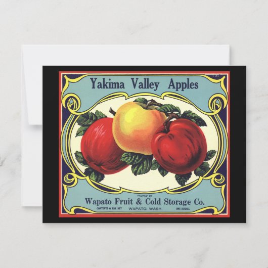  etiket van fruitkratten Art Yakima Valley Apples (Voorkant)