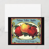  etiket van fruitkratten Art Yakima Valley Apples (Voorkant / Achterkant)