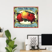 etiket van fruitkratten Art Yakima Valley Apples Poster (Thuiskantoor)
