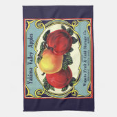  etiket van fruitkratten Art Yakima Valley Apples Theedoek (Verticaal)