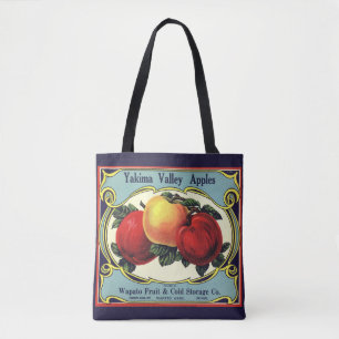 etiket van fruitkratten Art Yakima Valley Apples Tote Bag
