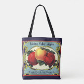  etiket van fruitkratten Art Yakima Valley Apples Tote Bag (Achterkant)