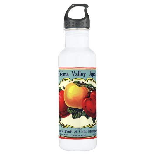 etiket van fruitkratten Art Yakima Valley Apples Waterfles (Voorkant)