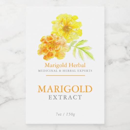 Etiket van gemarmerde producten schoonheidskruiden (Enkel label)