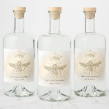 etiket van gesimuleerde flessen van glitter-bijenv