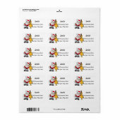 Etiket van het adres van de Kerstman en van de Ter (Full Sheet)