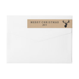 Etiket van het Adres van Kerstmis van de Herten