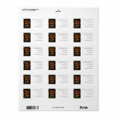 Etiket van het beginadres van het nieuwe jaar (Full Sheet)