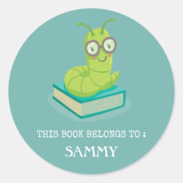 ETIKET VAN HET BOEK: DE KUSTBOEKWORM VAN DE BABY