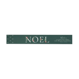 Etiket van het flesisch toegevoegd NOEL-logo