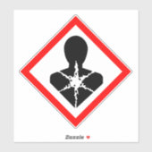 ETIKET VAN HET GEZONDHEIDSGEVARENSYMBOOL STICKER (Vel)