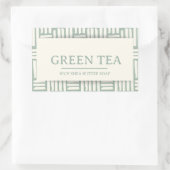 Etiket van het groene Tea Shea-boterpakket (Tas)