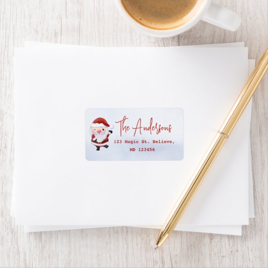 Etiket van het Terugkeeradres van de Kerstman (Insitu)
