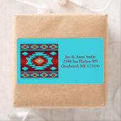 Etiket van het Zuidwestelijke etnische geometrisch (Insitu)