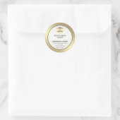 Etiket van honingbijen met een modern goudhoningbi (Tas)