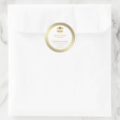 Etiket van honingbijen met een modern goudhoningbi (Tas)