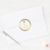 Etiket van honingbijen met een modern goudhoningbi (Envelop)